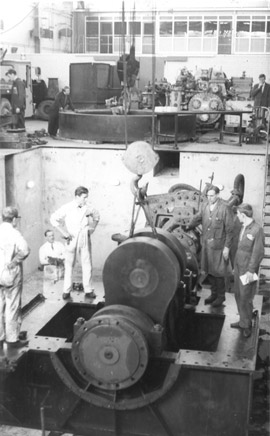 fitting the crank shaft at South Shields college